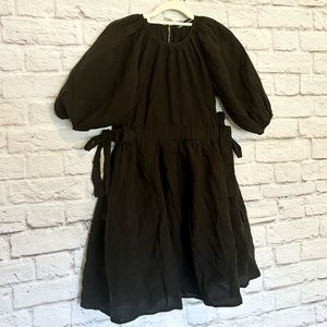 Zara Puff Sleeve Black Dress